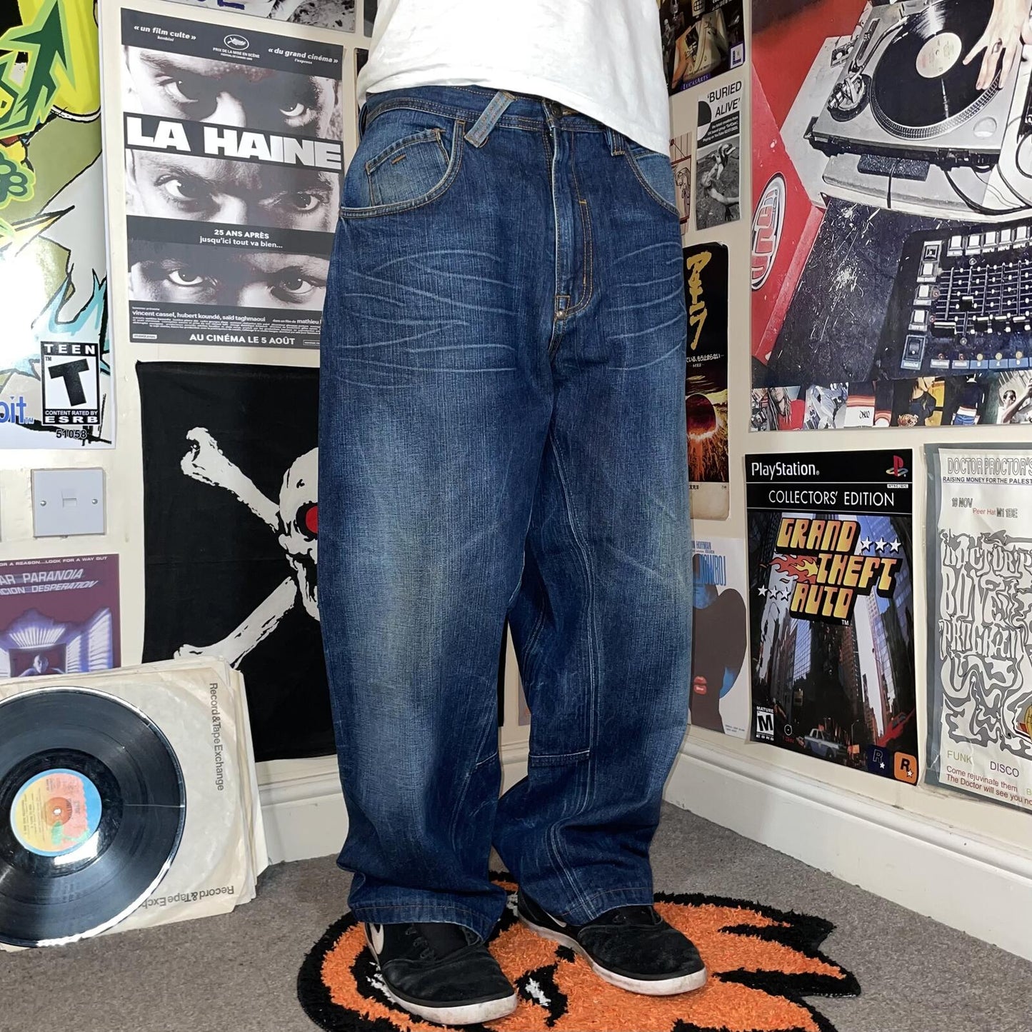 Rocawear 00s Baggy Denim Blue Jeans 34x28