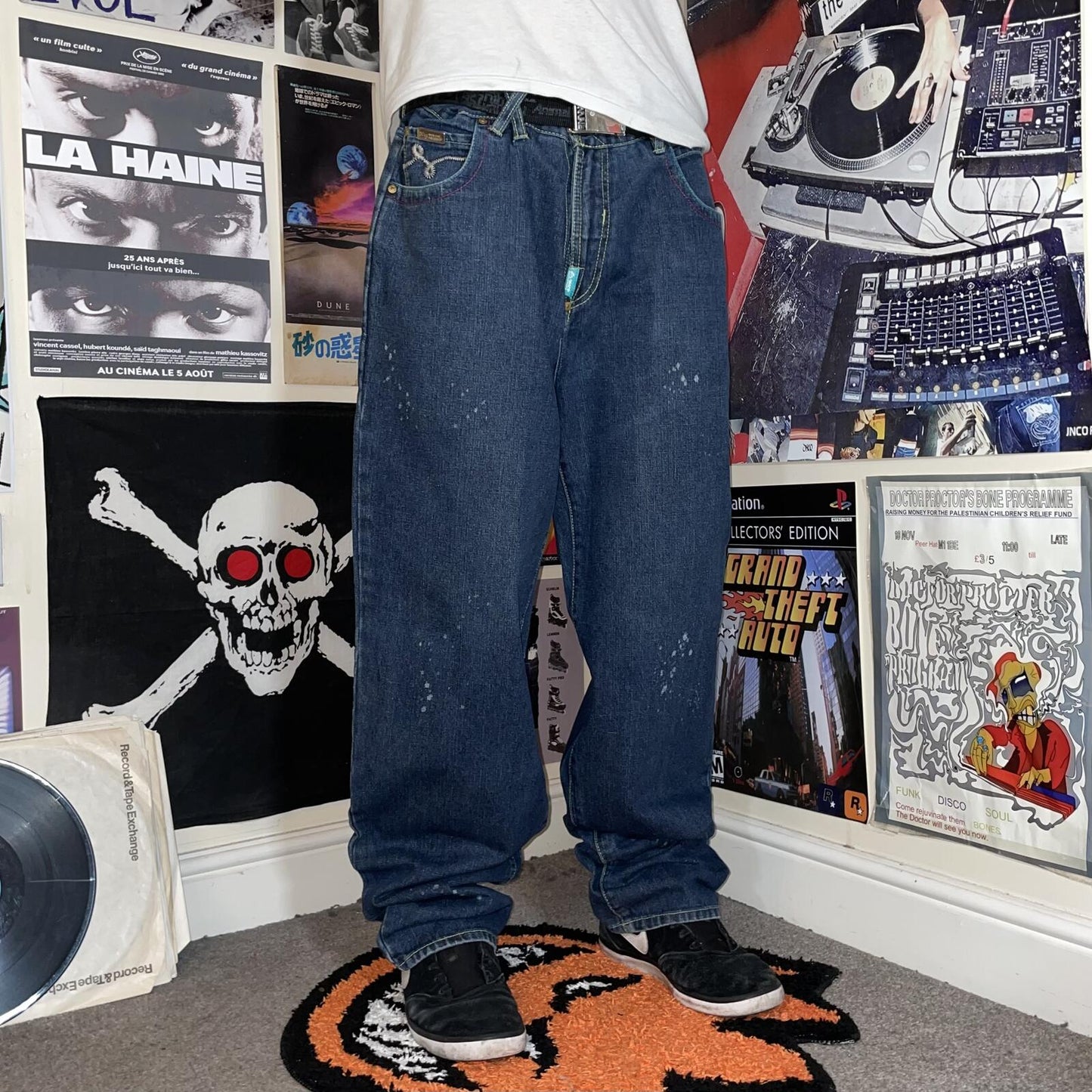 LRG 00s Embroidered Baggy Denim Jeans 36x34