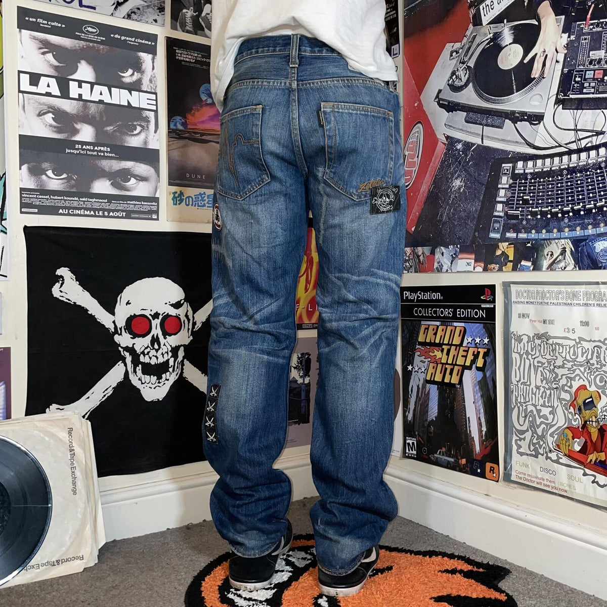 Zetetic 00s Patched Japanese Denim Jeans 32x33
