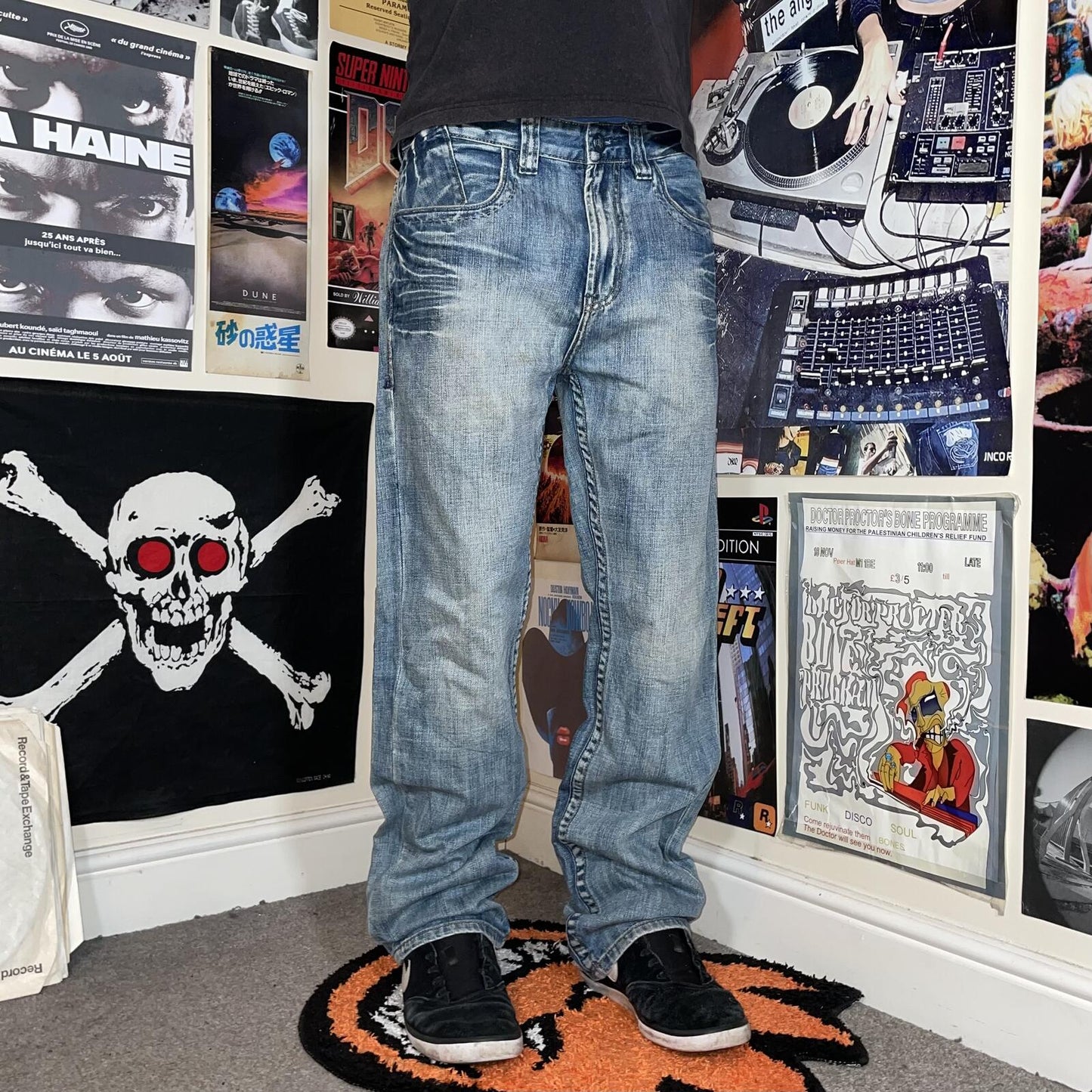 Ecko Unltd. 00s Printed/Embellished Wings Jeans 32x32
