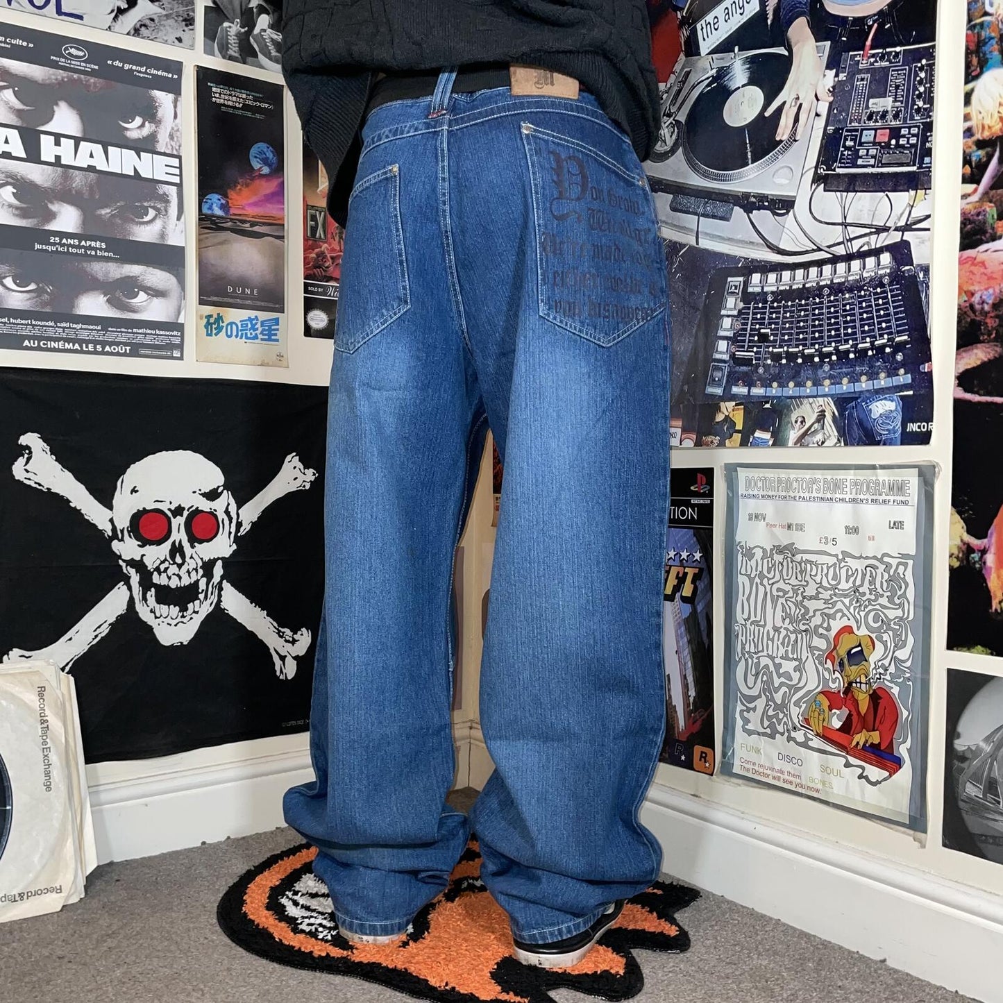 Makaveli 00s Printed ‘Tupac’ Baggy Denim Jeans 36x34
