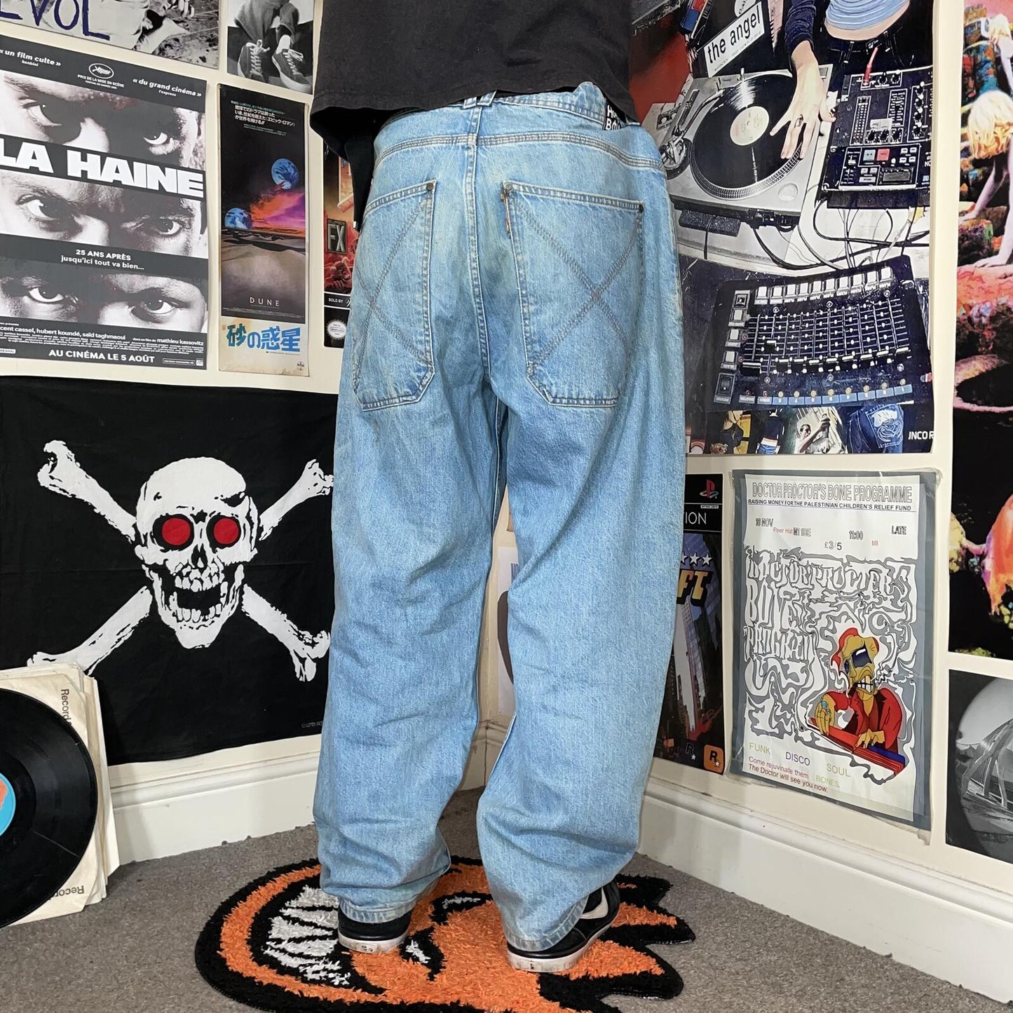 Homeboy 00s Embroidered Baggy Jeans 34x31