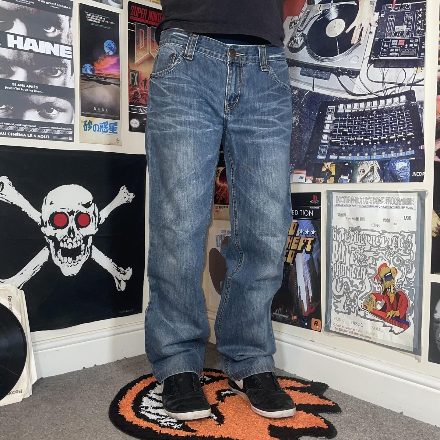 Bobson 00s Embroidered Graphic Denim Jeans 36x31