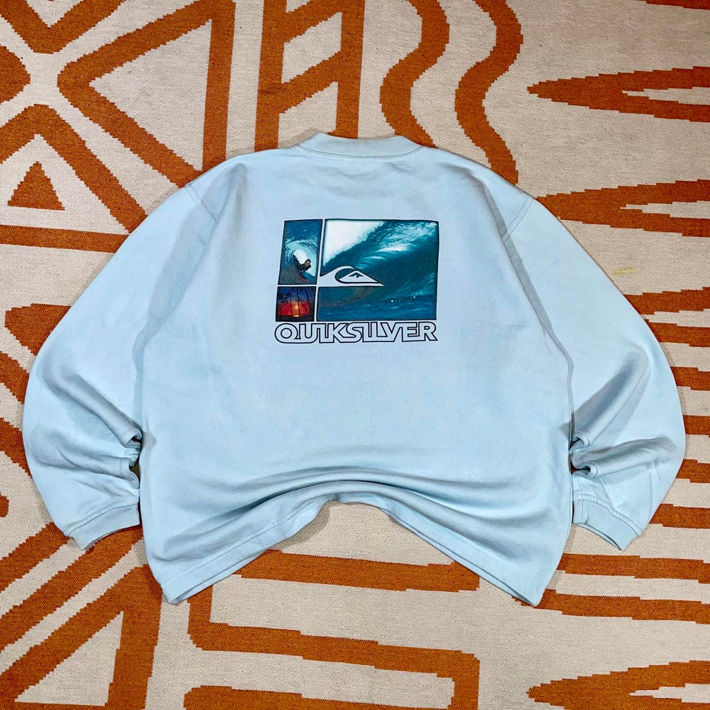 Quiksilver 90s Surf Print Sweatshirt 16/M