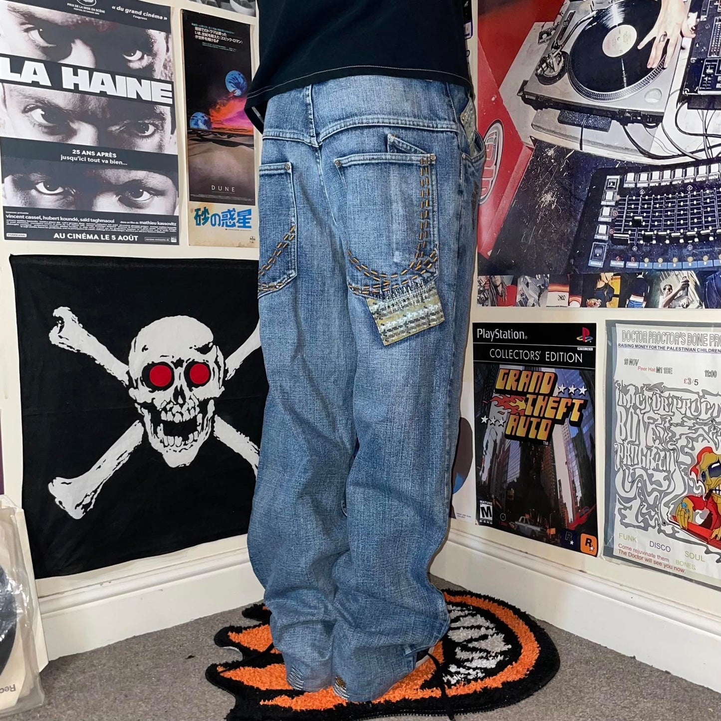 Karl Kani 90s Patched Baggy Jeans 32x34