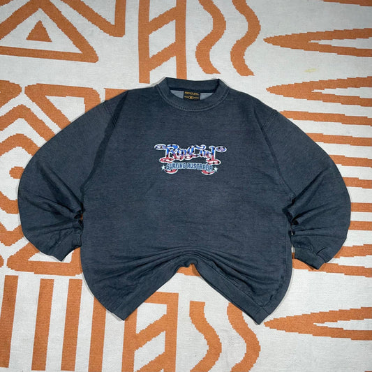 Rip Curl 90s Surf Graphic Print Grey Sweatshirt XL