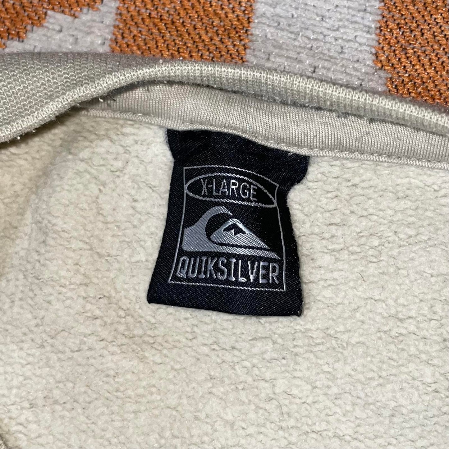 Quiksilver 00s Graphic Surf Cream Sweatshirt XL