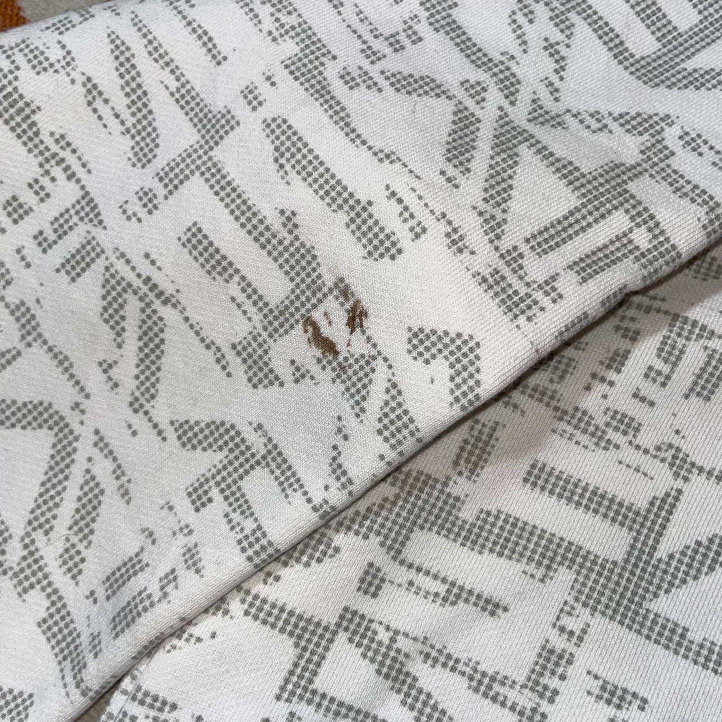 Quiksilver 00s Text Pattern White Hoodie L