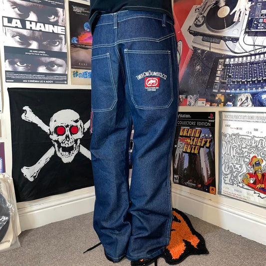 Ecko Unltd. 00s Embroidered Bell Bottom Jeans 34x30