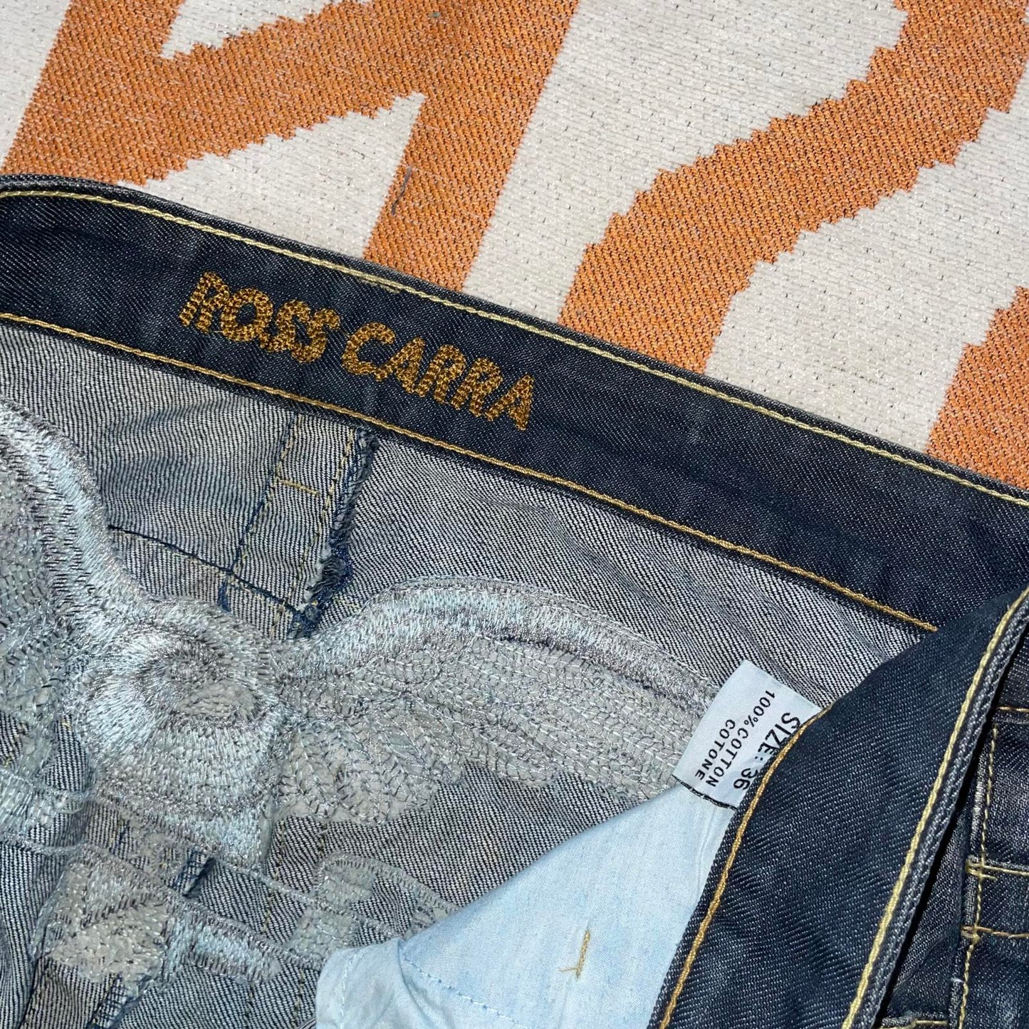 Ross Carra 90s Embroidered Owl Jeans 36x30