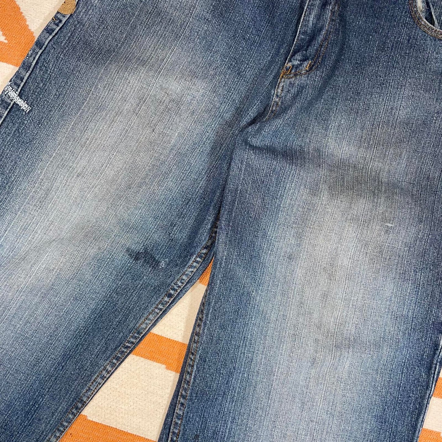 Rocawear 00s Embroidered Baggy Blue Denim Jeans 38x34