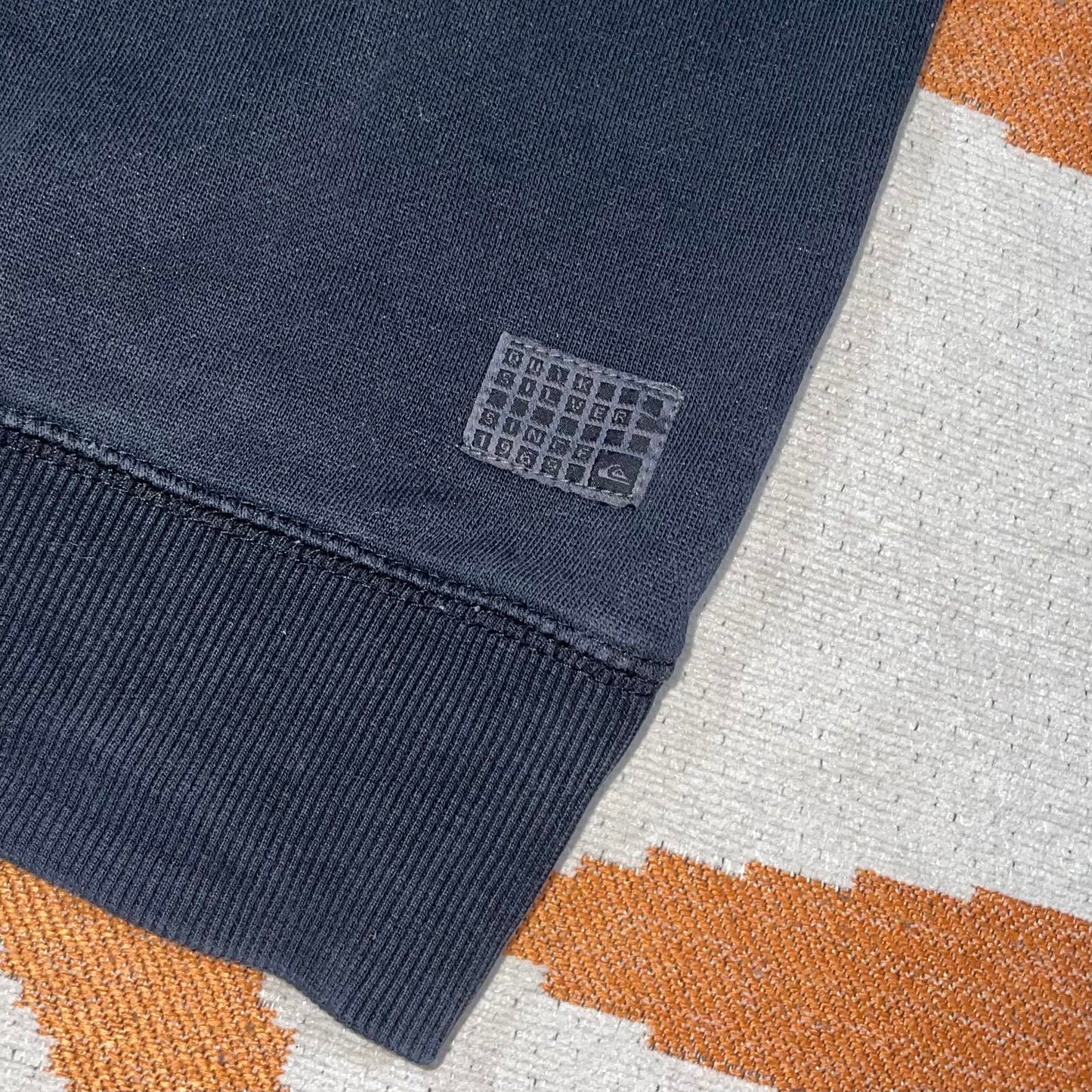 Quiksilver 00s Graphic Beach Black Sweatshirt L