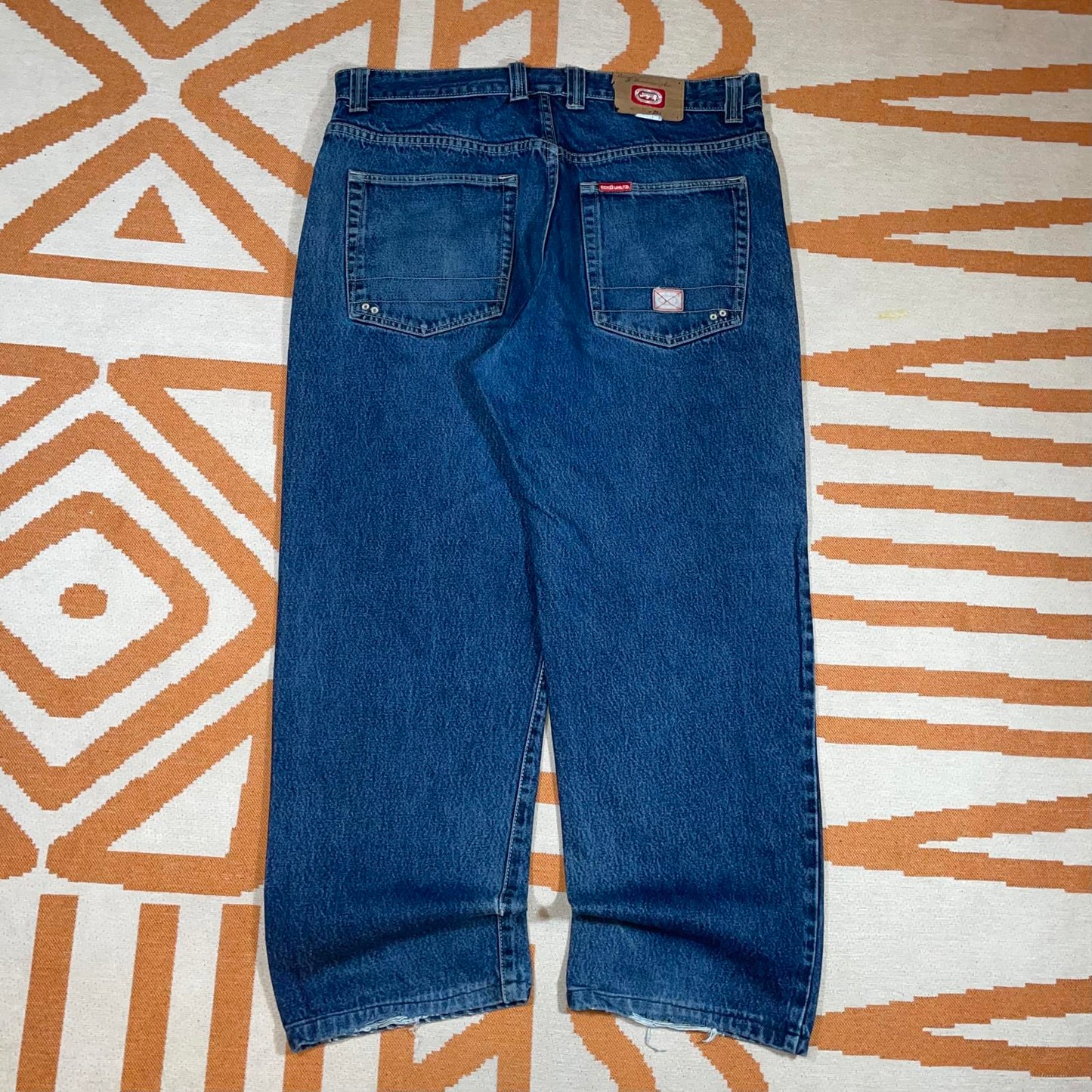Ecko Unltd. 00s Anniversary Rhino Baggy Blue Jeans 36x30