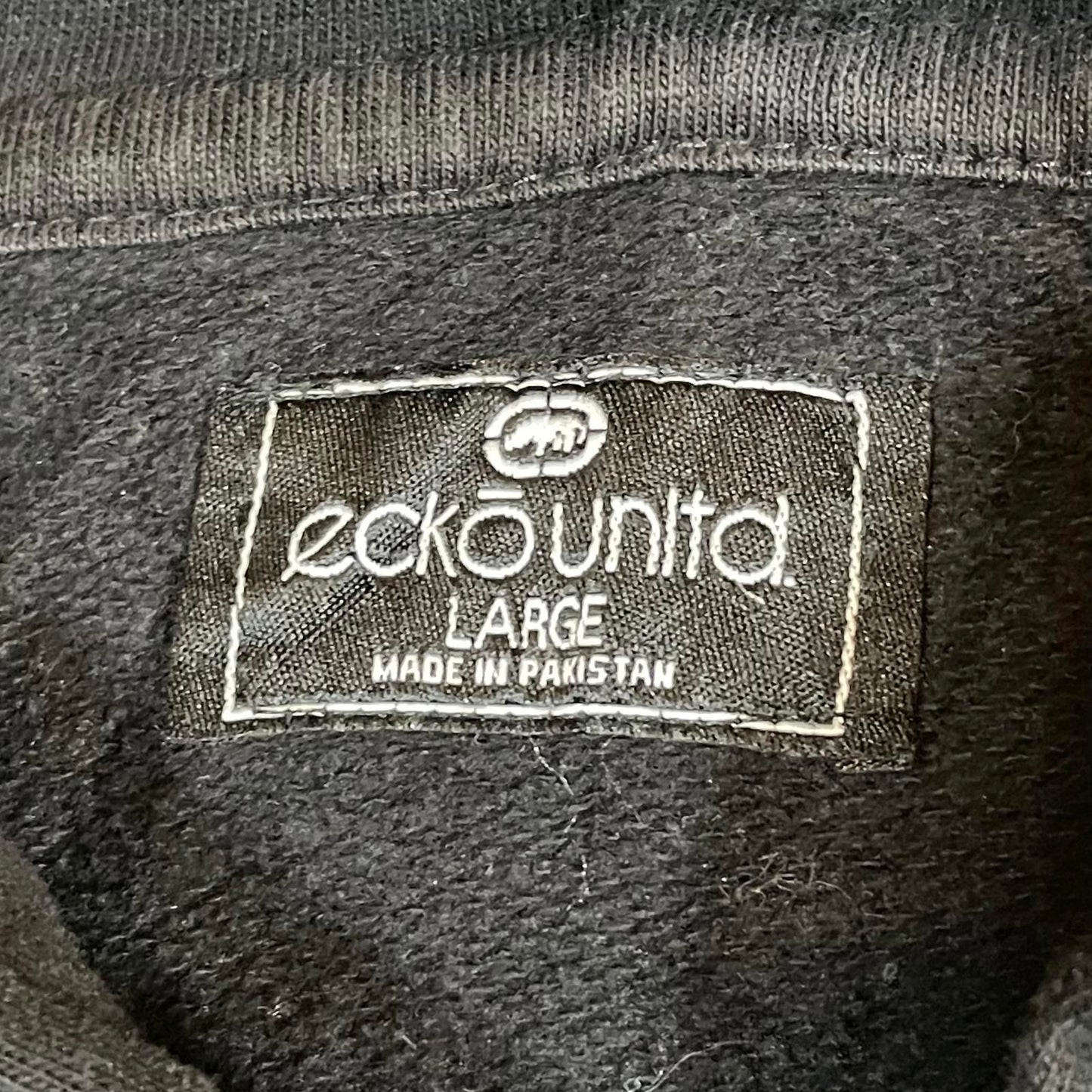 Ecko Unltd. 00s Embroidered Zip Black Hoodie L