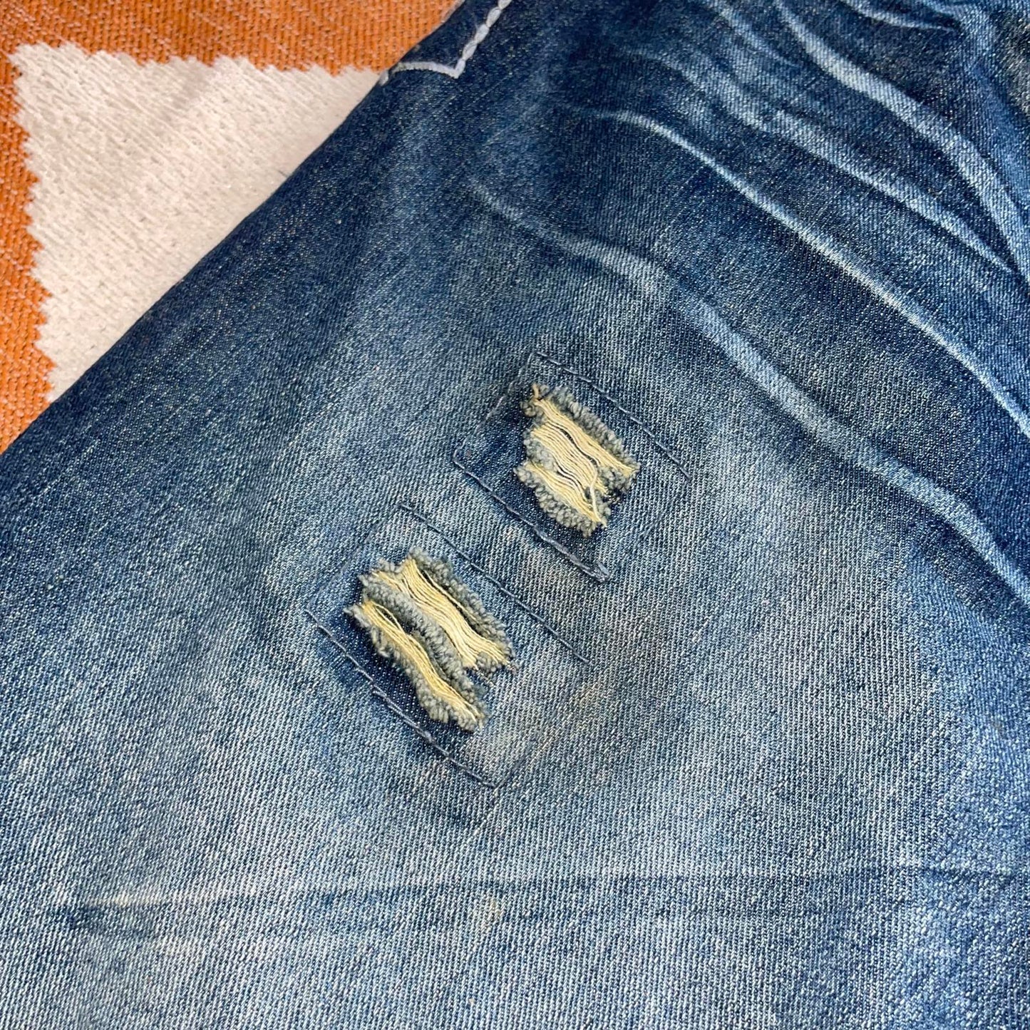 Antique Rivet 00s Contrast Stitch Jeans 42x32