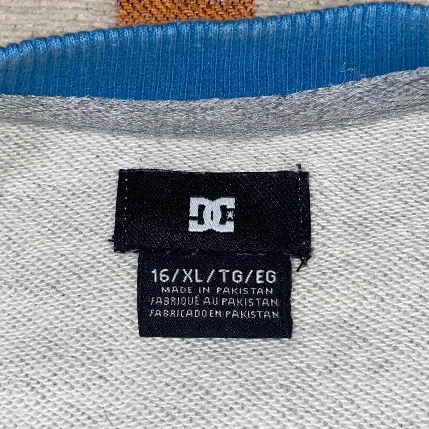DC 00s Print Blue/Grey Logo Sweatshirt M