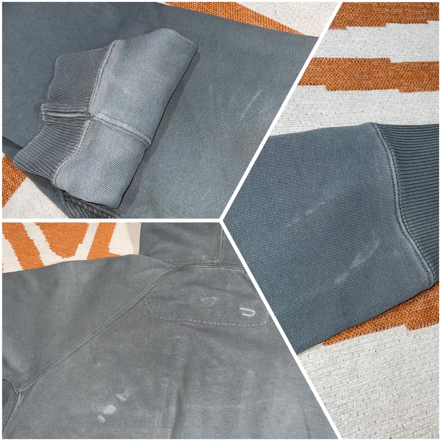 Diesel 00s Patched Spell-Out Grey Zip Hoodie L