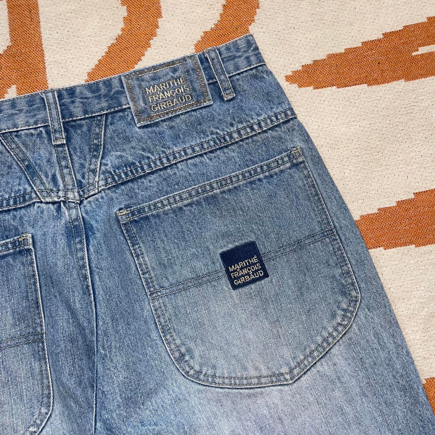 Marithé + Francois Girbaud 00s Embroidered Jeans 34x32