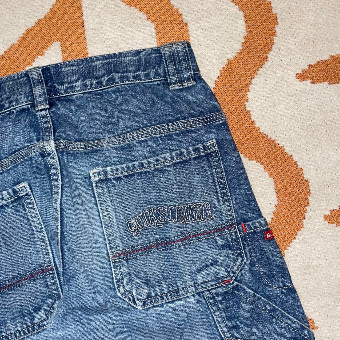 Quiksilver 00s Embroidered Loose Jeans 28x28