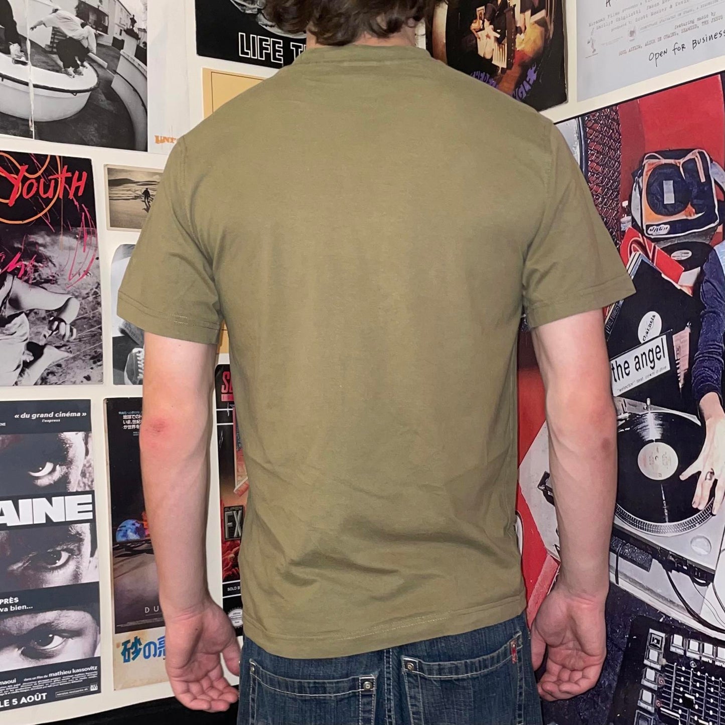 Adidas 90s Khaki Print T-Shirt L