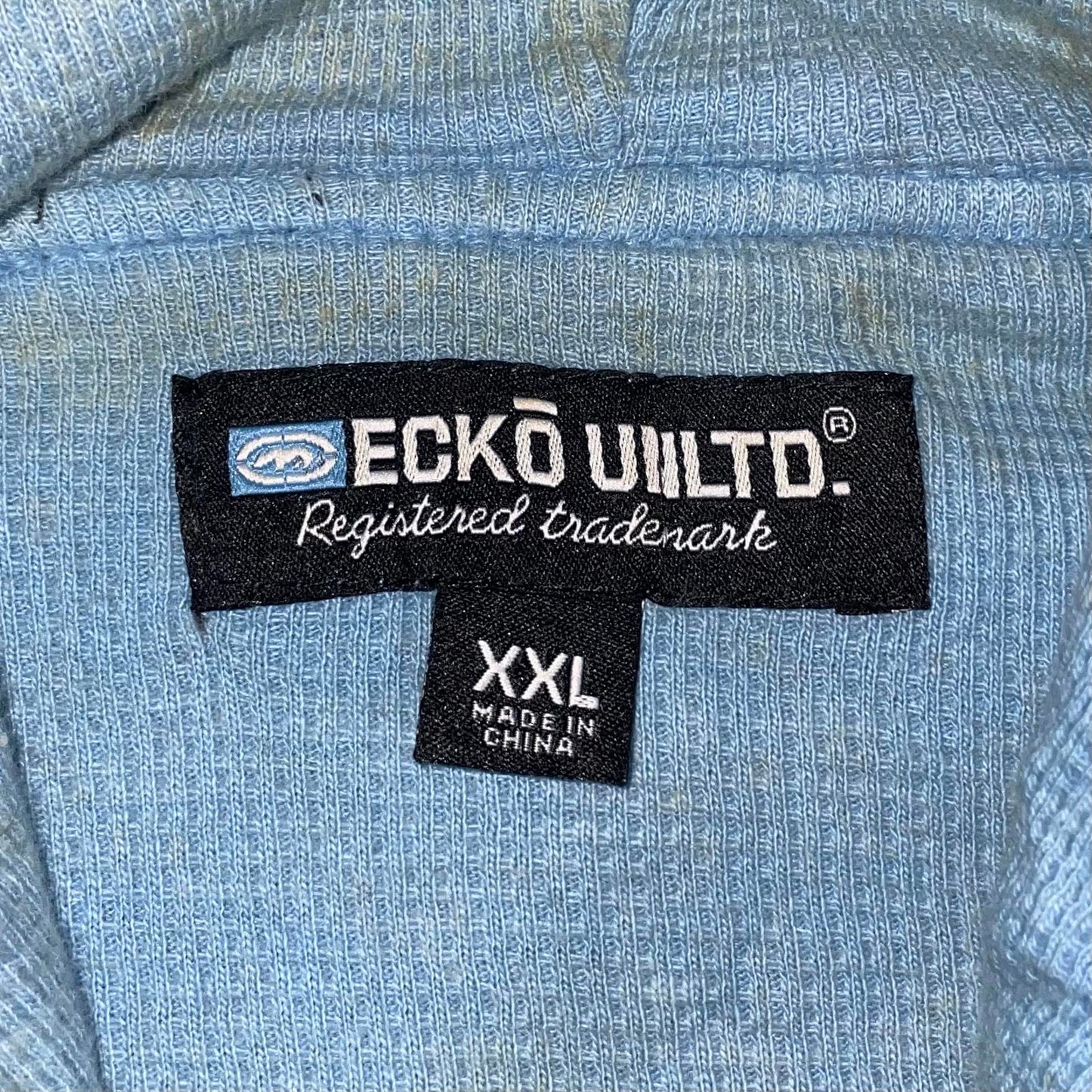 Ecko Unltd. 90s Handstyle Pattern Print Zip Black/Blue Hoodie XXL