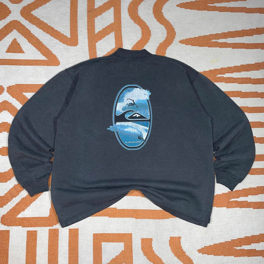Quiksilver 90s Surf/Snow Print Sweatshirt L