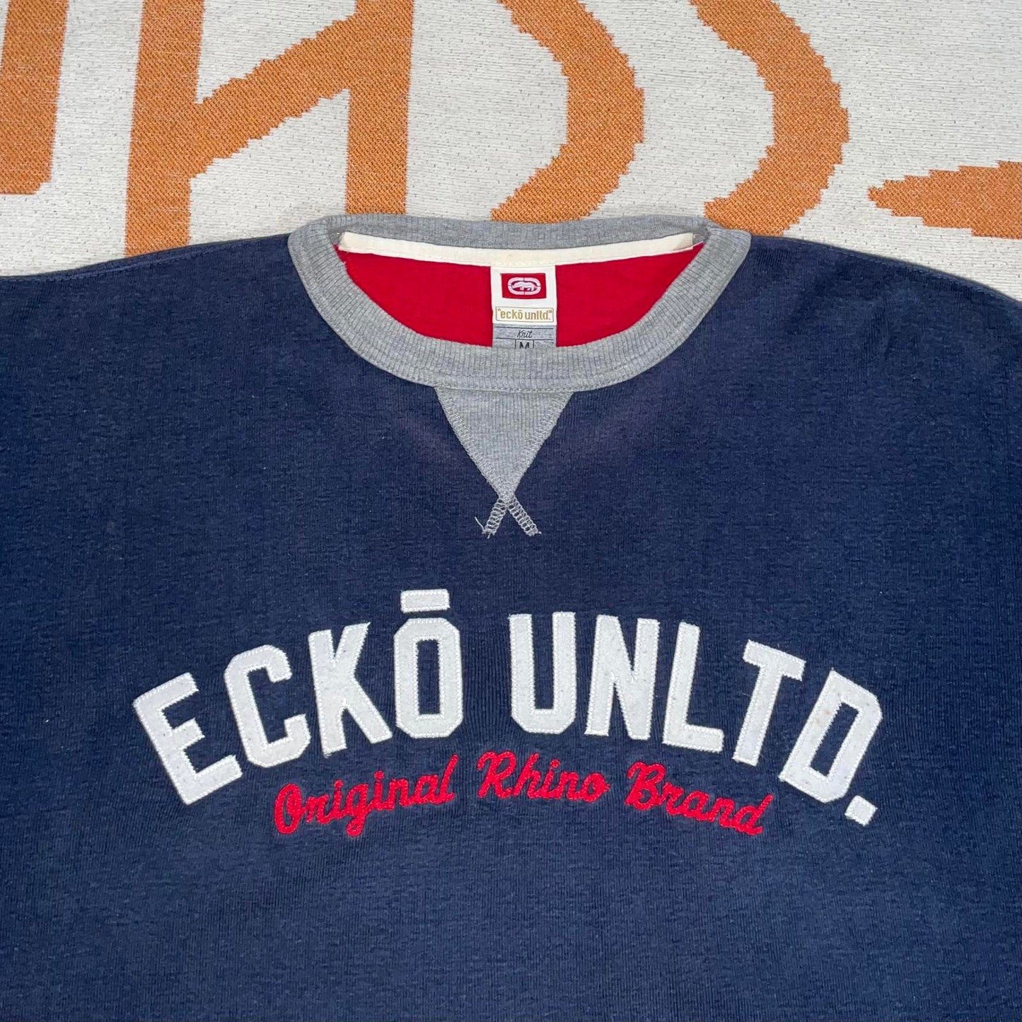 Ecko Unltd. 00s Embroidered Rhino Ringer T-Shirt M