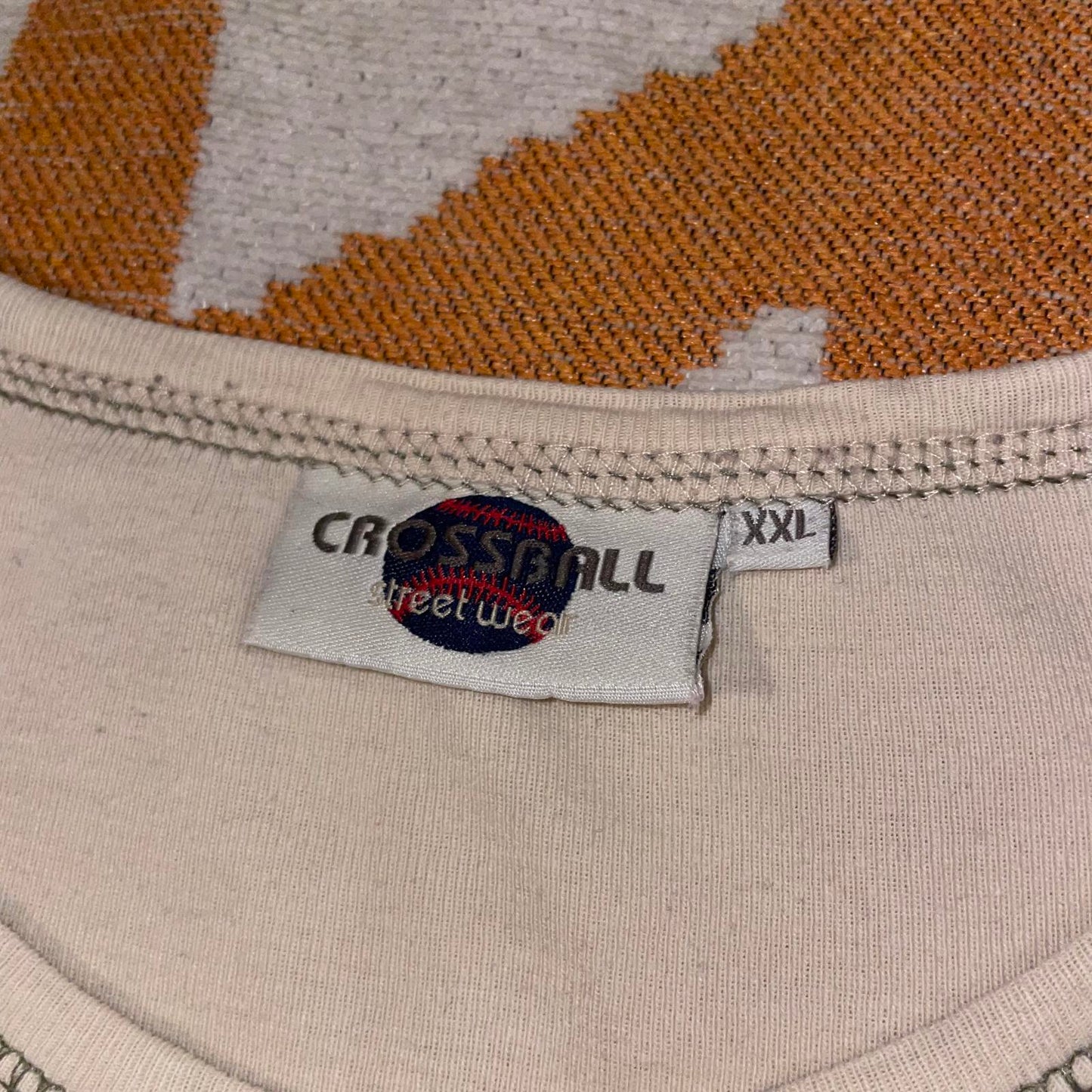 Crossball 00s Textured Graphic T-Shirt XXL