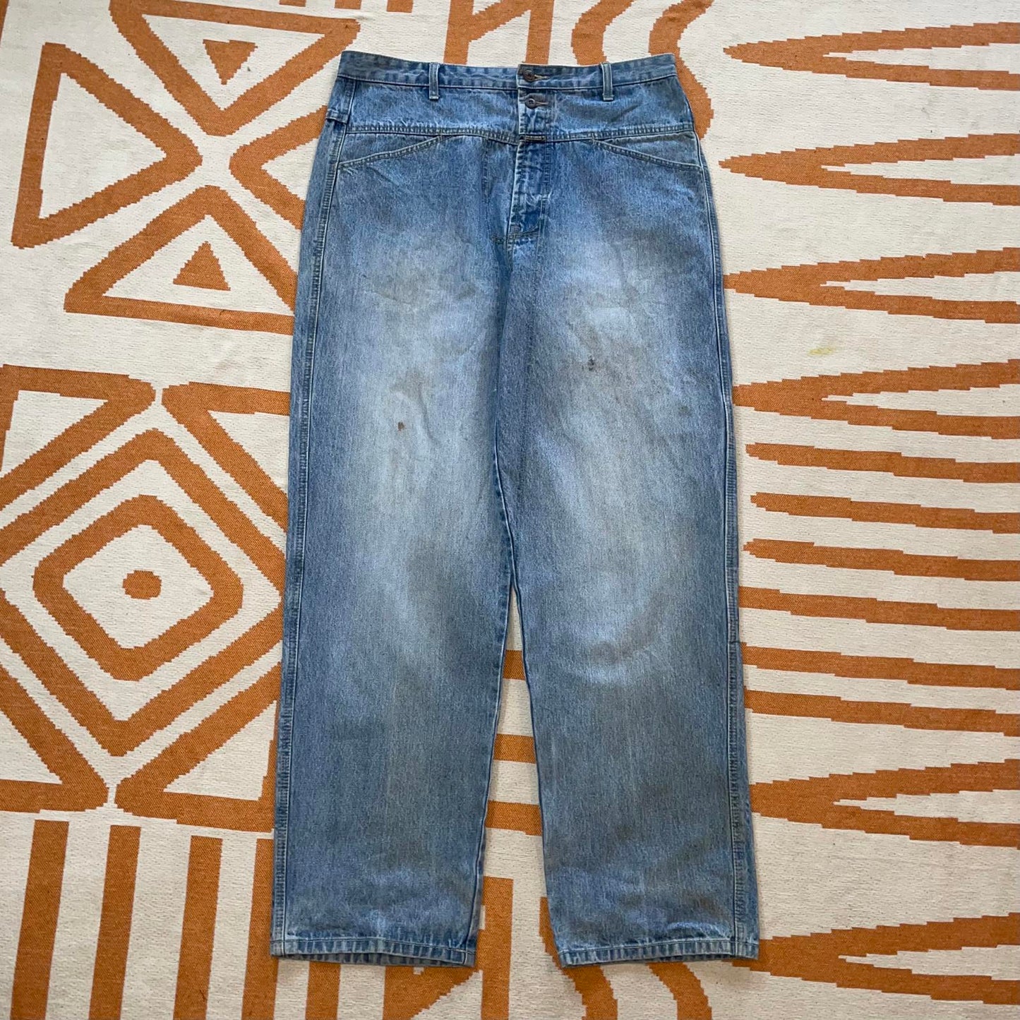Marithé + Francois Girbaud 00s Embroidered Jeans 34x32