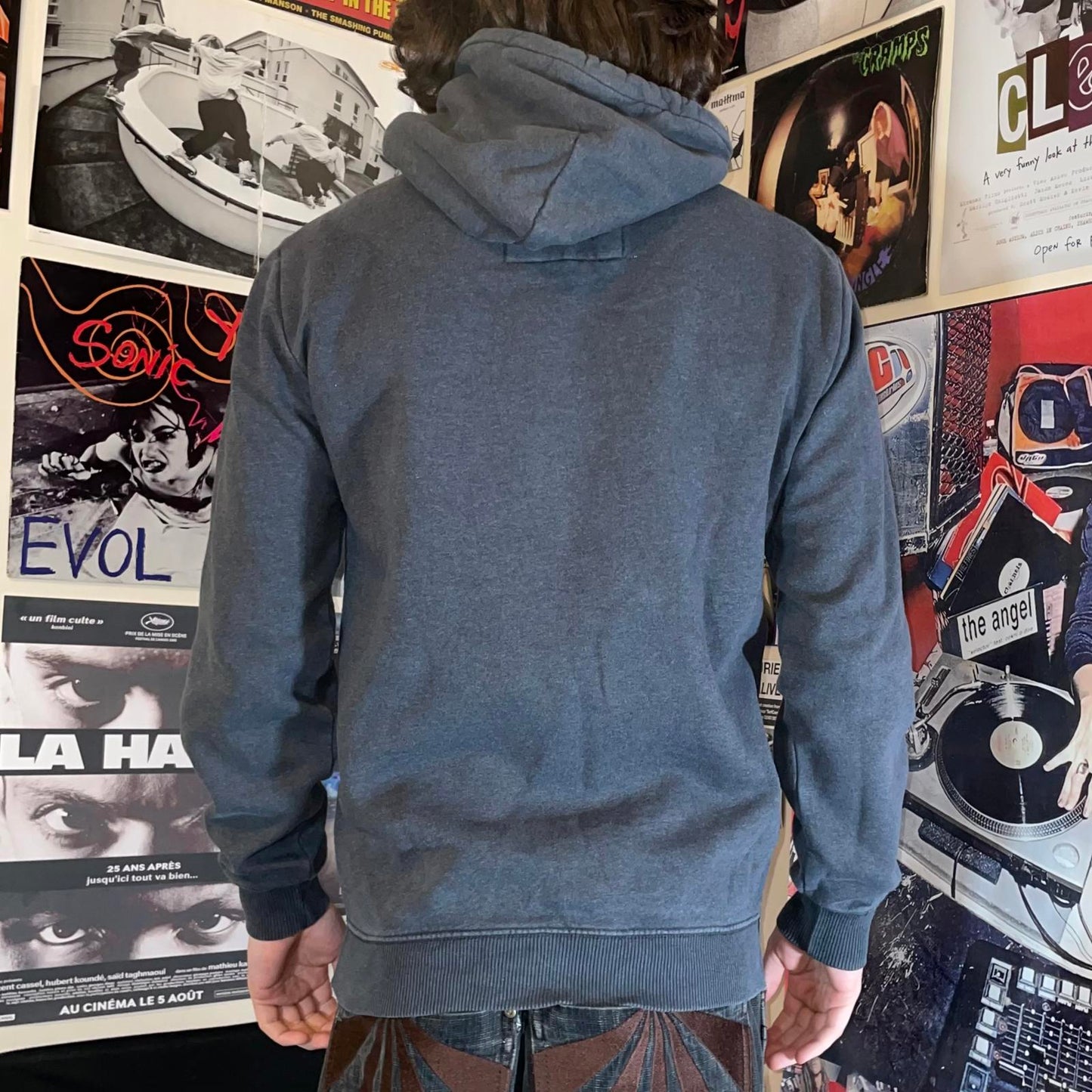 Quiksilver 00s Logo Graphic Hoodie M