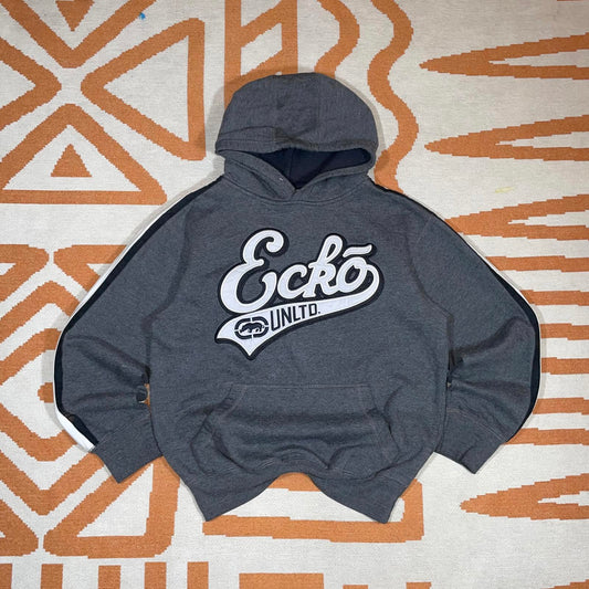 Ecko Unltd. 00s Embroidered Signature Grey Hoodie XS