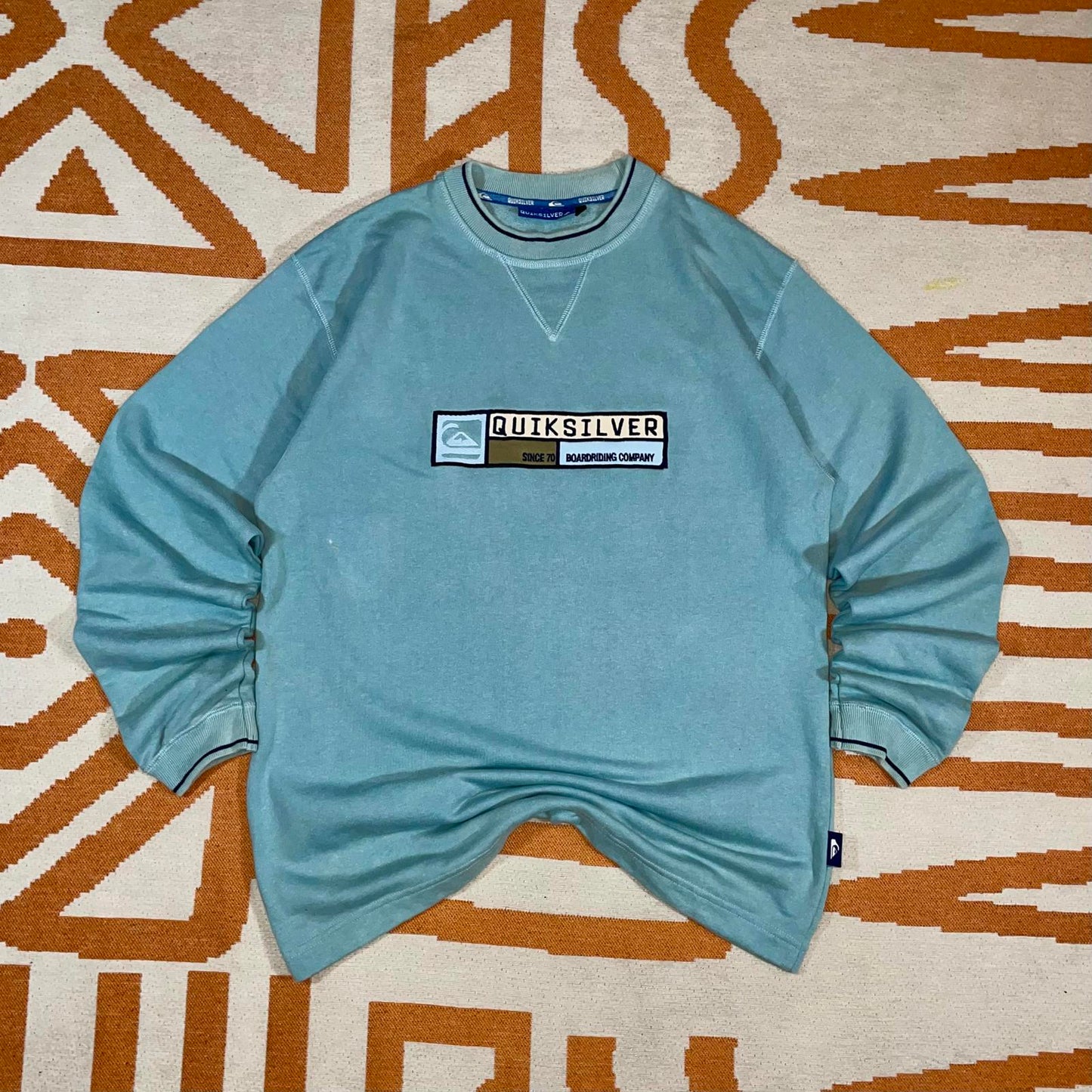 Quiksilver 00s Embroidered Box Sweatshirt M