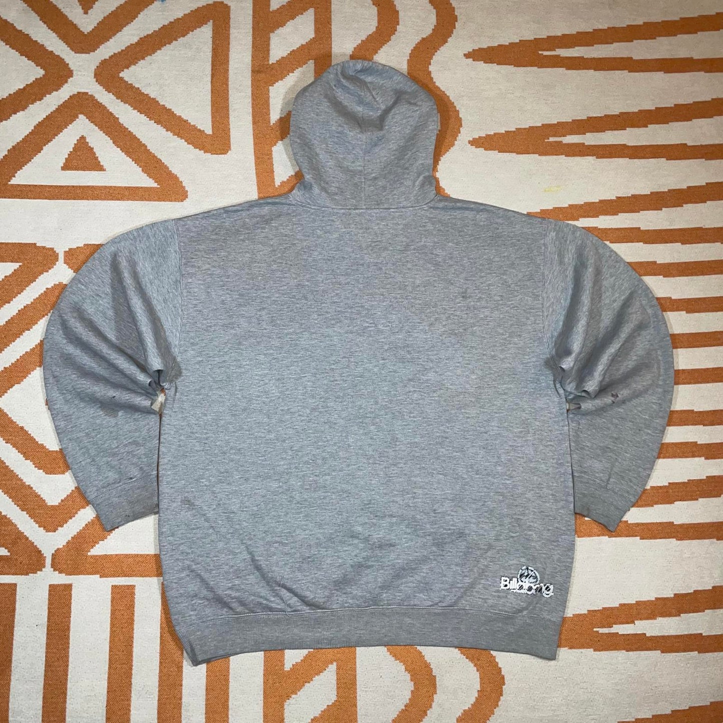 Billabong 90s Embroidered Spell-Out Grey Hoodie XL