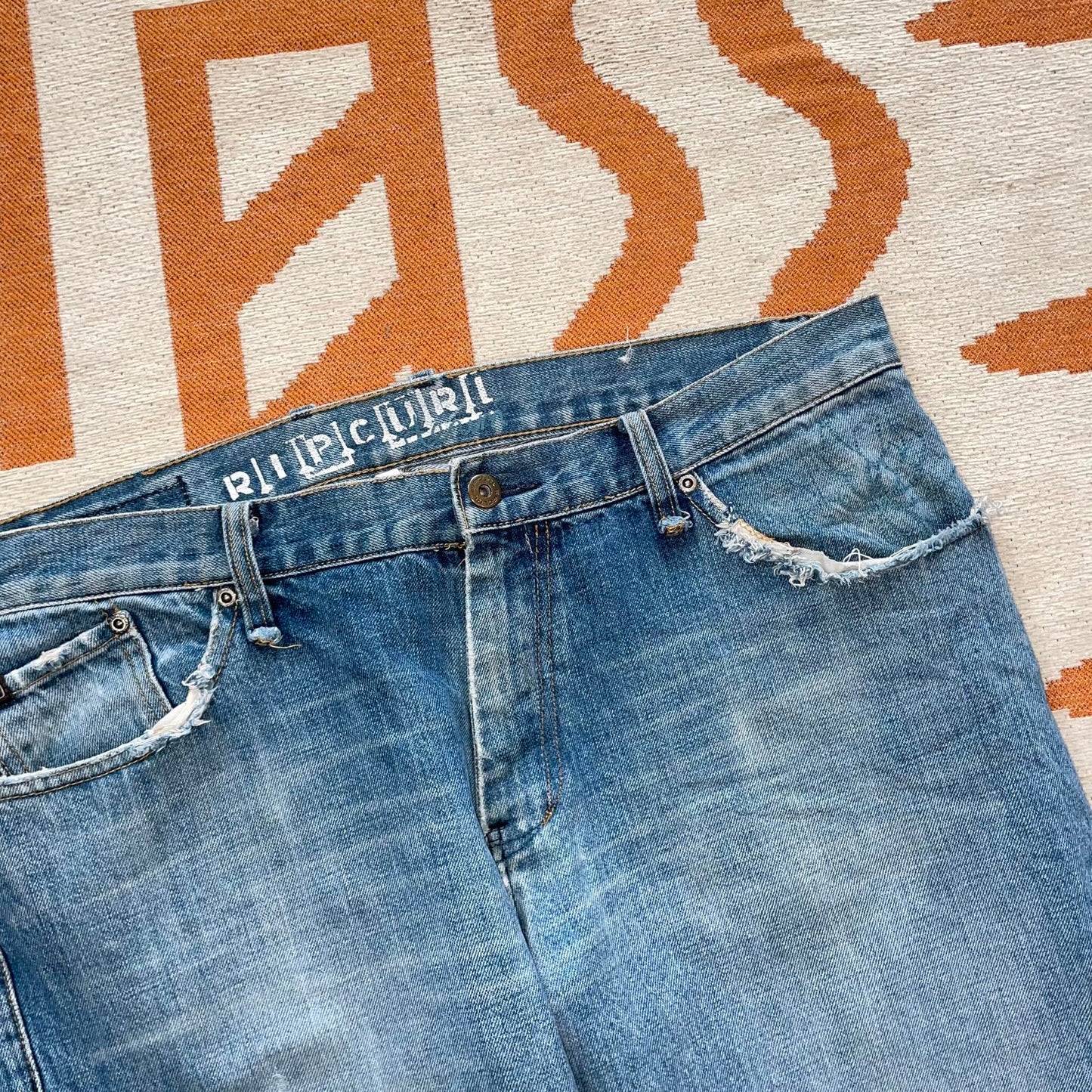 Rip Curl 00s Printed Surf Jeans 36x32