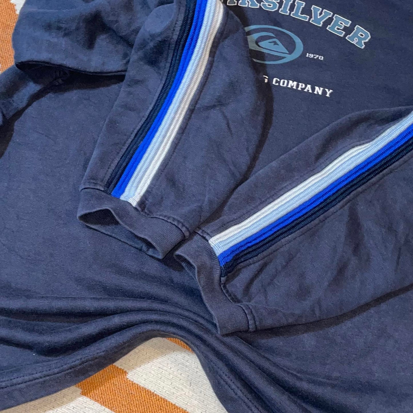 Quiksilver 00s Striped Print Sweatshirt M