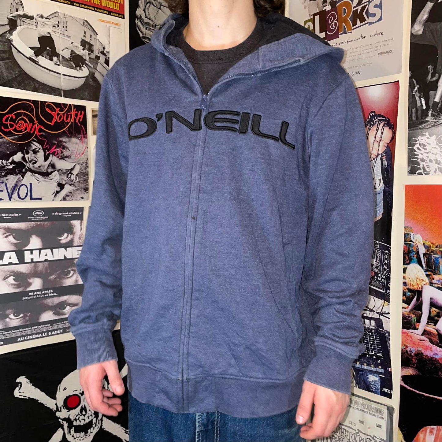O’Neill 00s Embroidered Zip Surf Hoodie XL