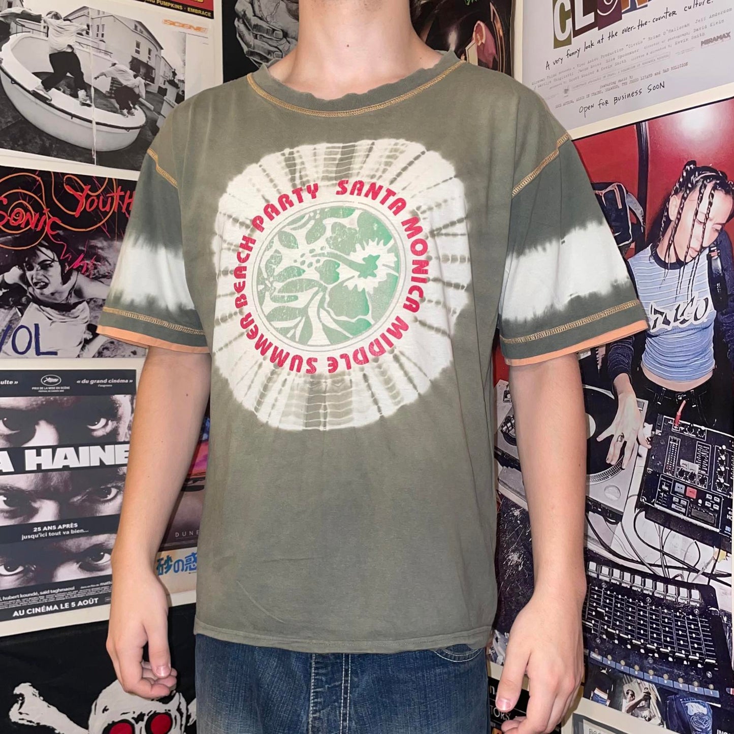 Identic 90s Party Graphic Tie Dye T-Shirt L.