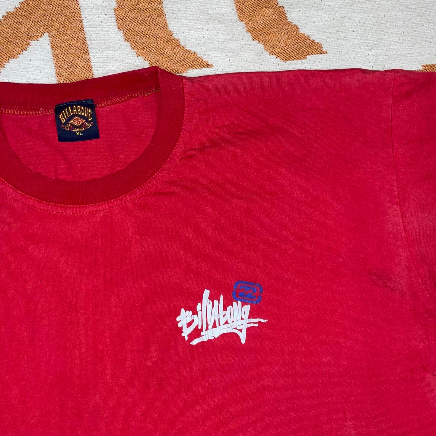 Billabong 90s Red Signature Graphic T-Shirt XL