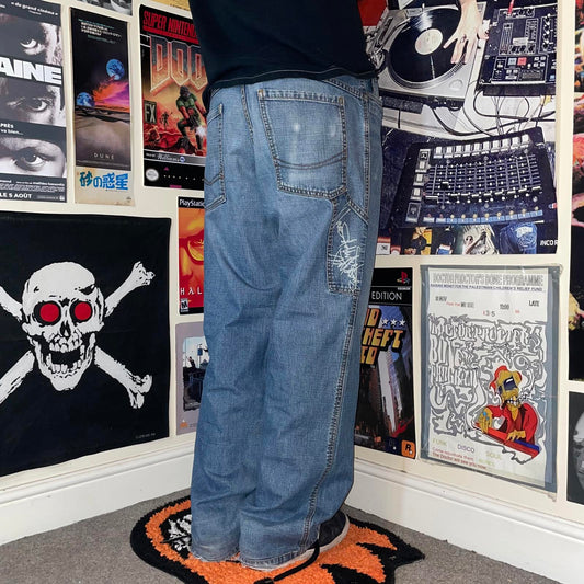 Billabong 90s Printed Baggy Jeans 34x30