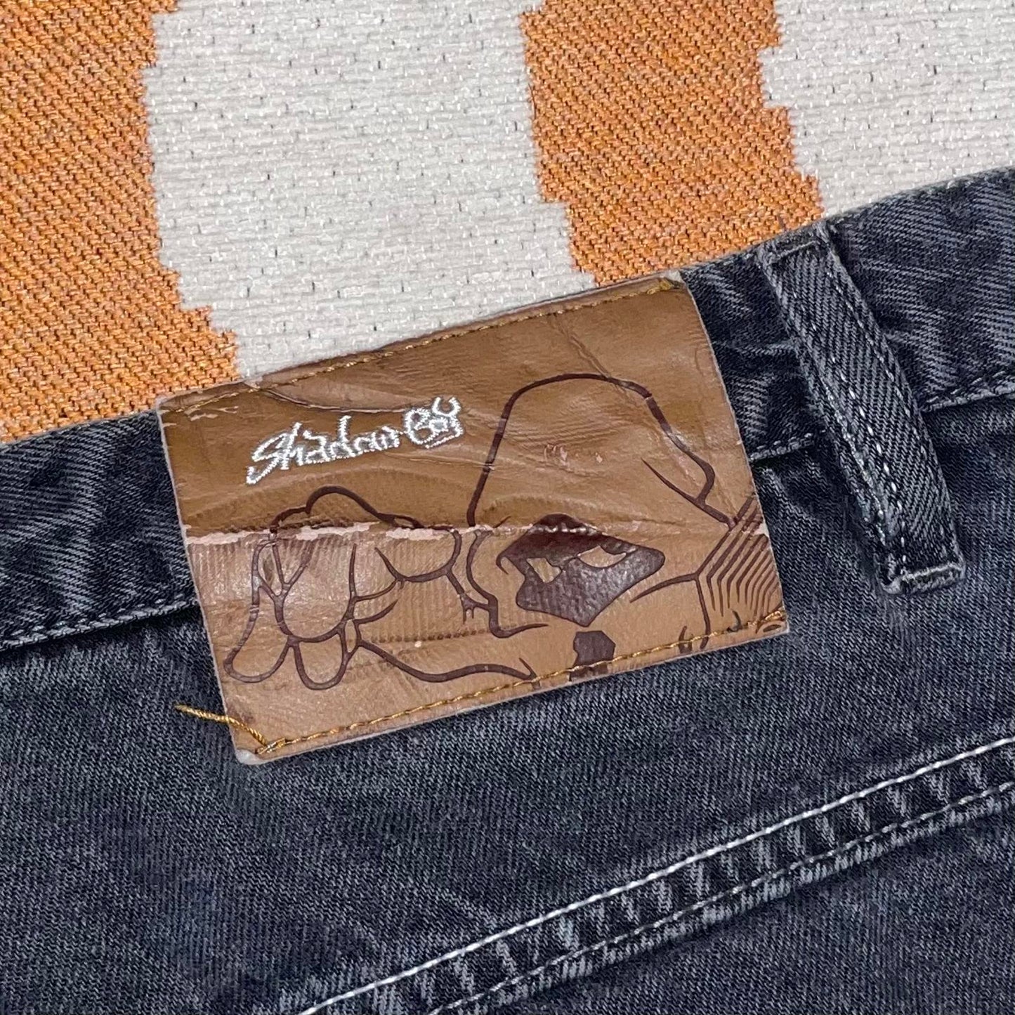 Shadow Boy 90s Embroidered Baggy Jorts 42x15