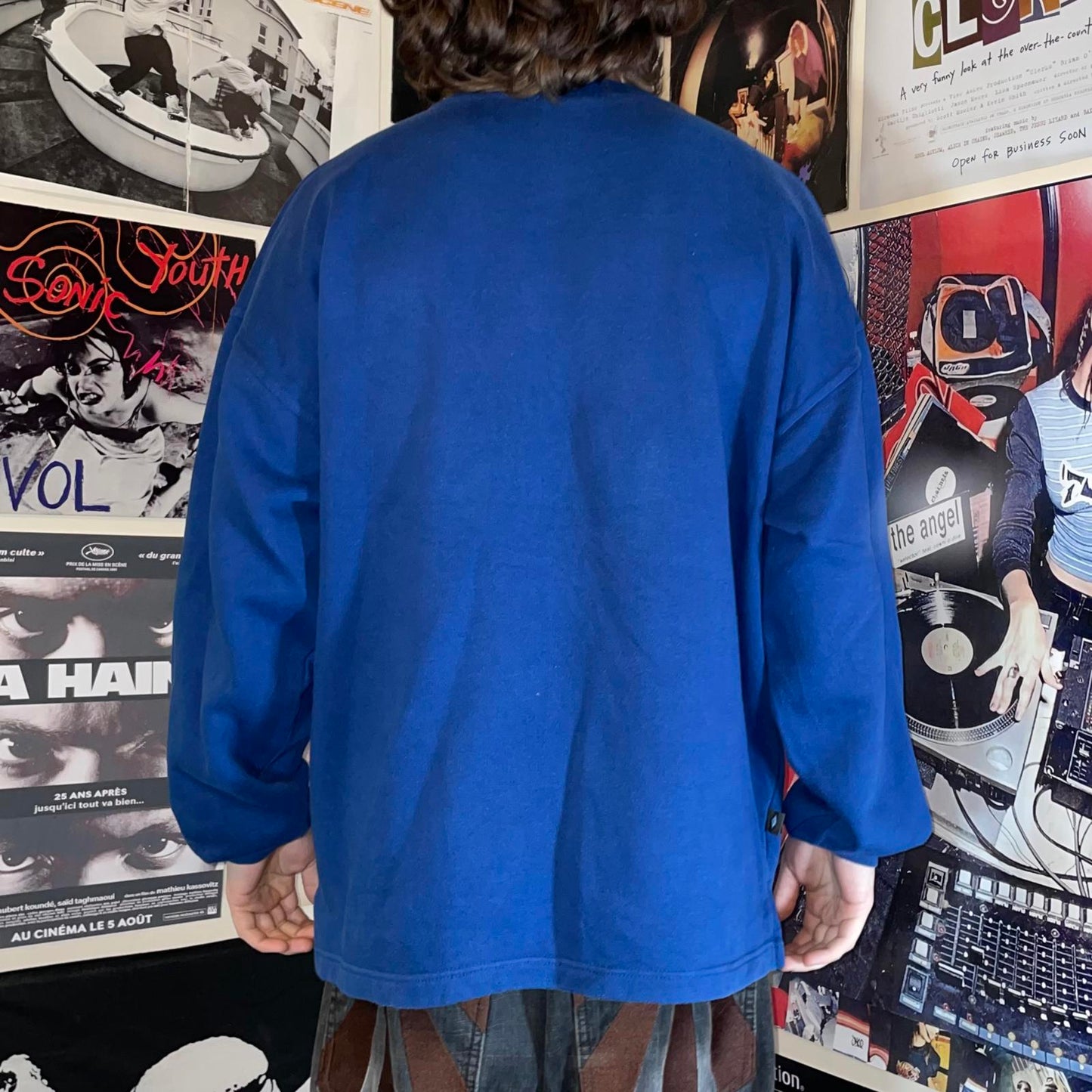 Rip Curl 90s Embroidered Logo Blue Sweatshirt XL