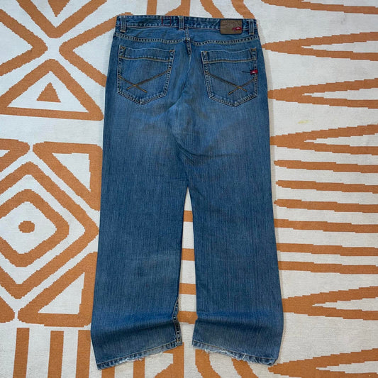 Quiksilver 00s Baggy Blue Jeans 34x32