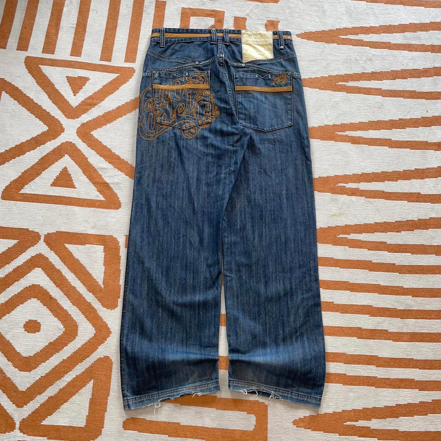 Rydel Gear 00s Embroidered Baggy Jeans 34x34