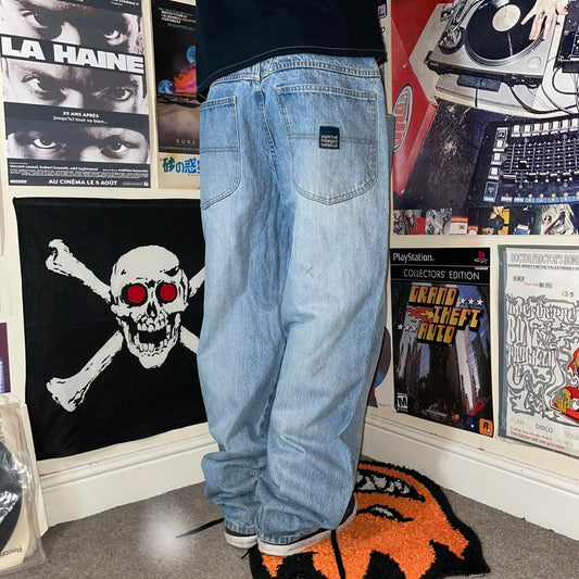 Marithé + Francois Girbaud 00s Embroidered Jeans 34x32