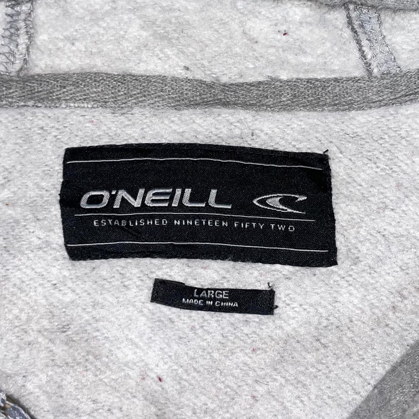 O’Neill 00s Graphic Surf Zip Grey Hoodie L