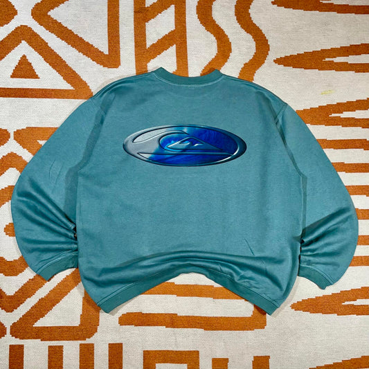 Quiksilver 90s Print Wave Sweatshirt 16/M