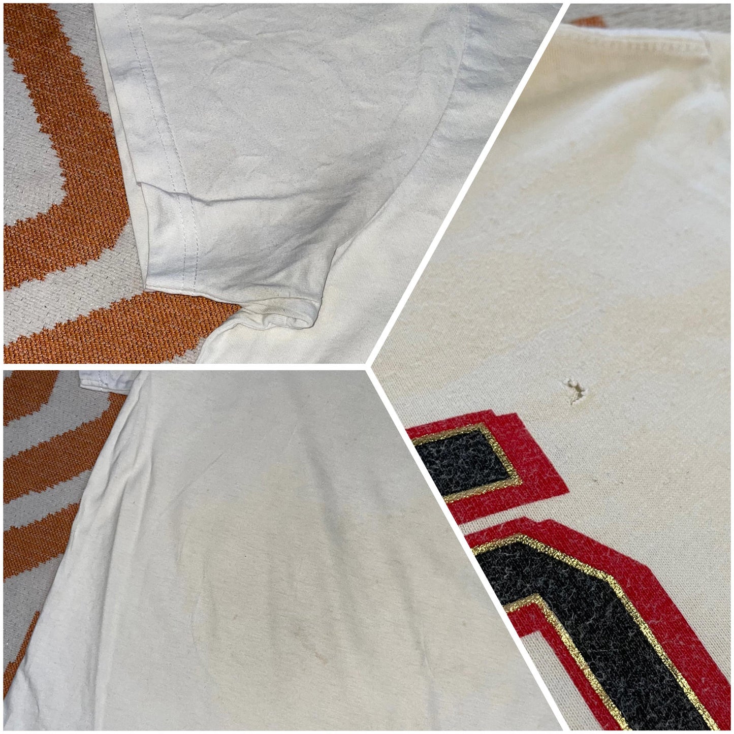 Ecko Unltd. 00s Rhino Print Cream/Gold T-Shirt L