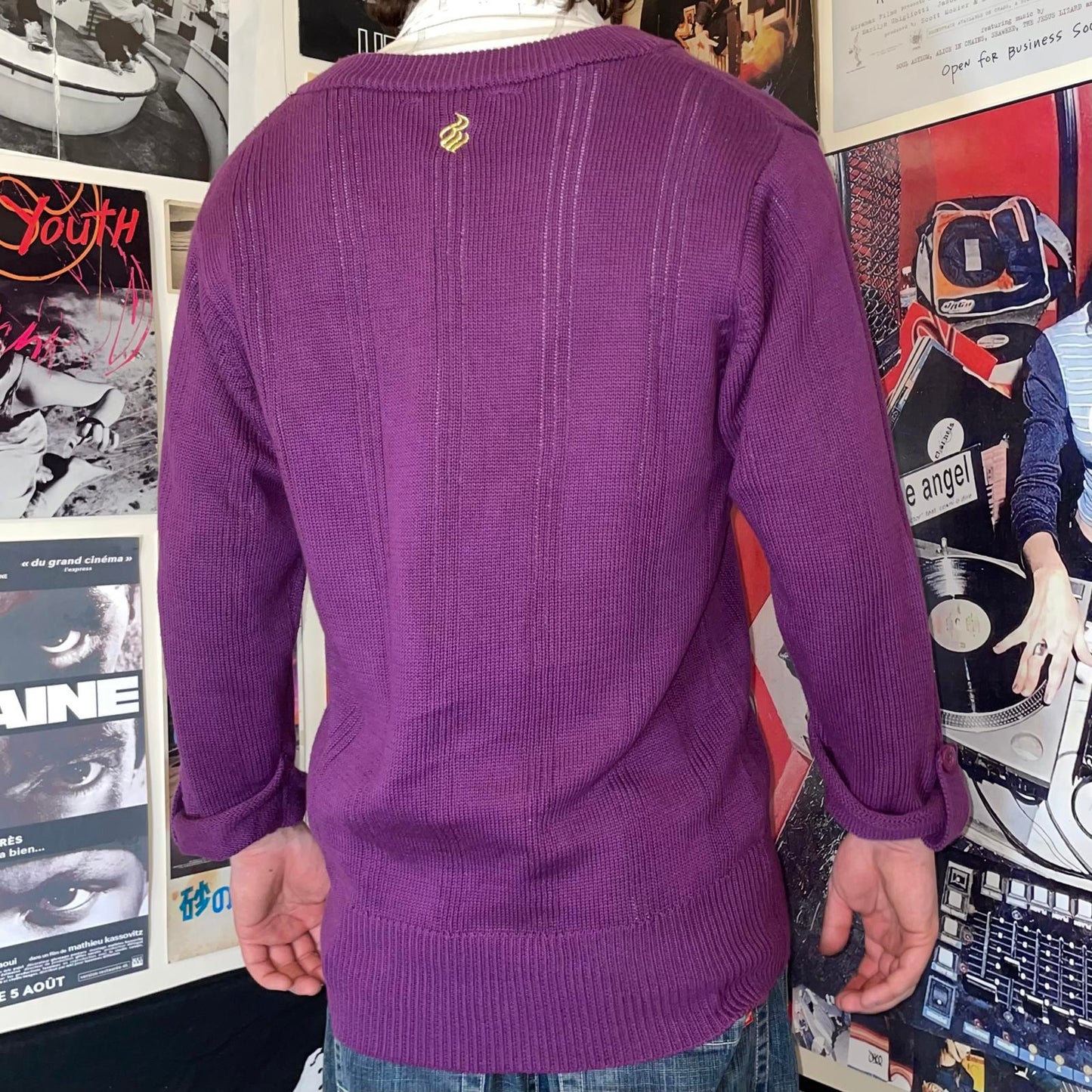 00s Rocawear Knit V-Neck Sweater L