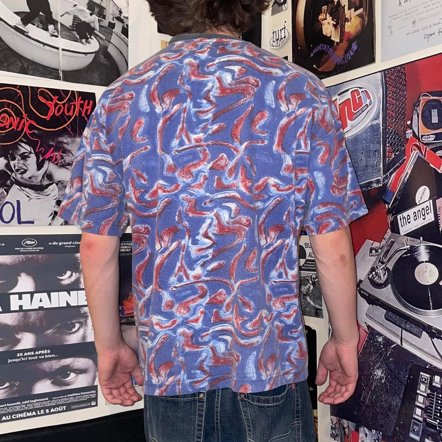 Jinglers 90s Funky Pattern T-Shirt M