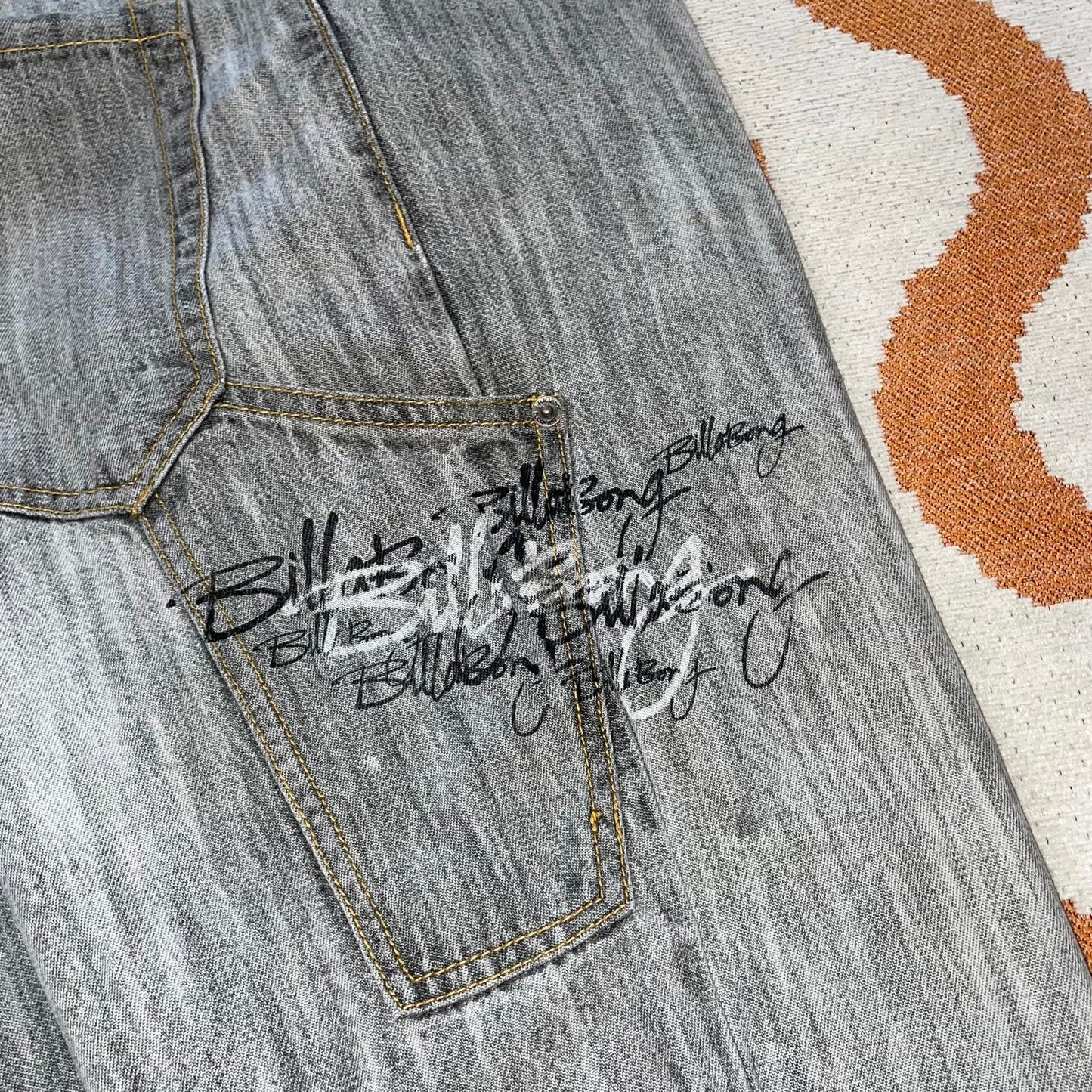 Billabong 00s Printed Surf Jeans 32x32